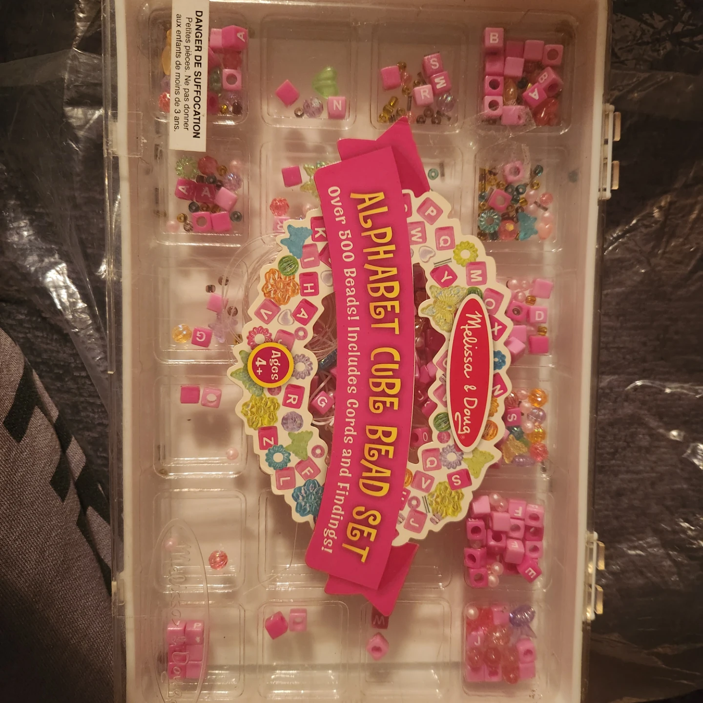 Melissa & Doug Alphabet Cube Bead Set