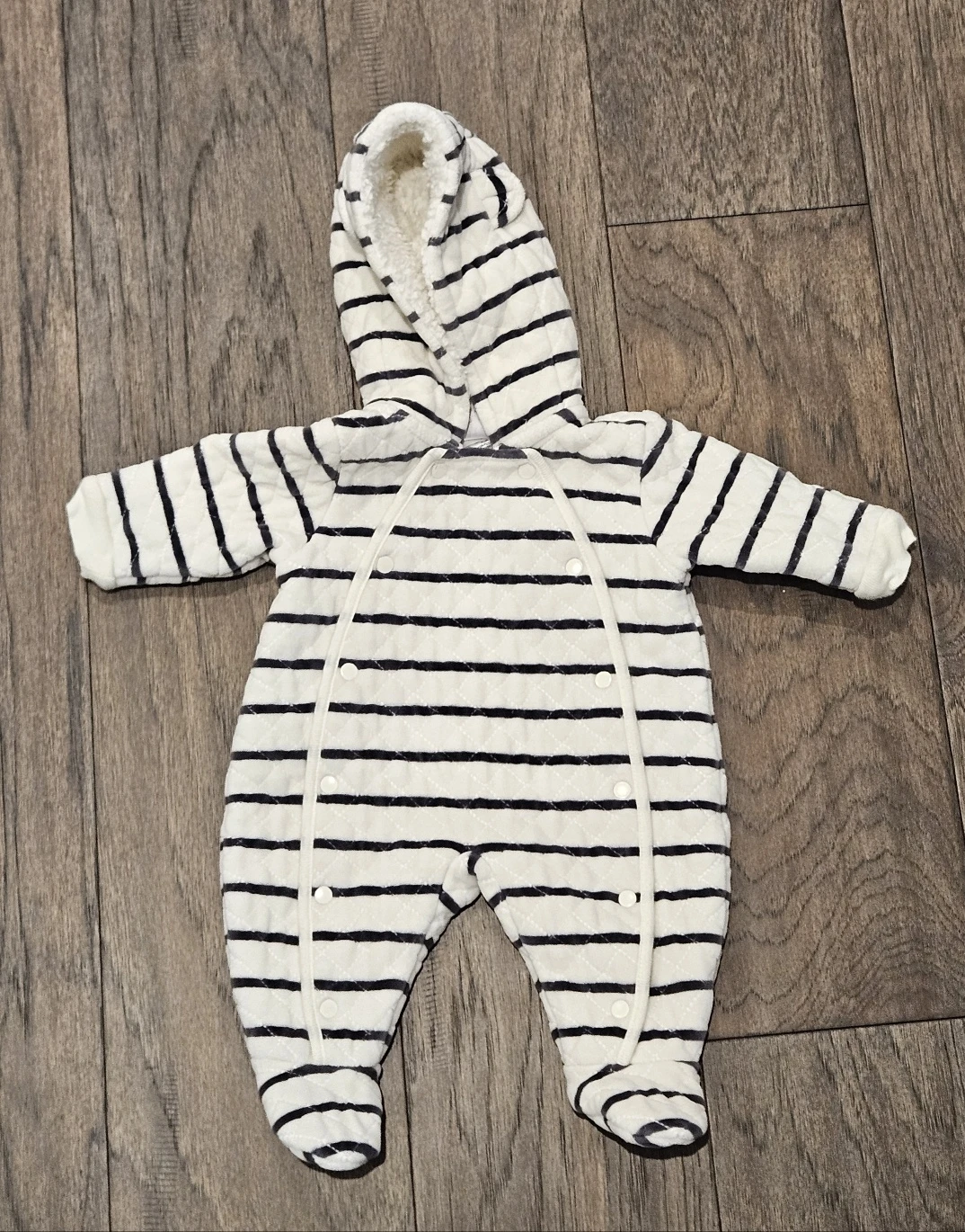 Nordstrom Newborn Striped Hooded Snowsuit