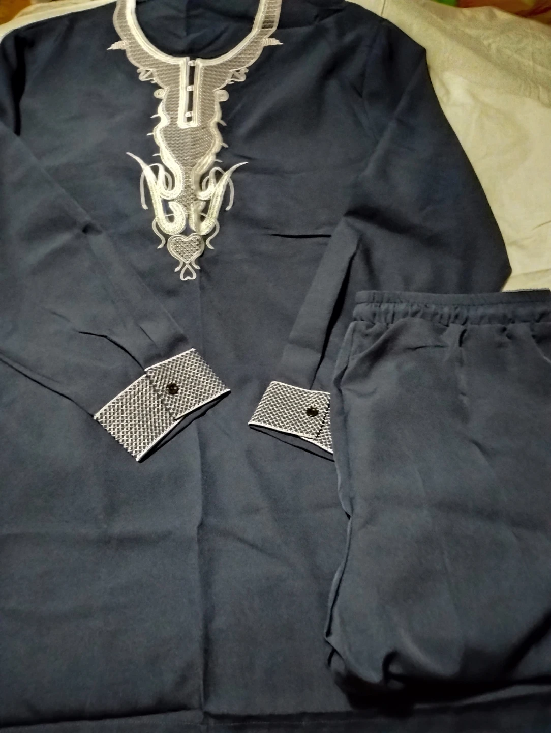Men's Embroidered Dashiki Tunic and Pants Set - photo 5