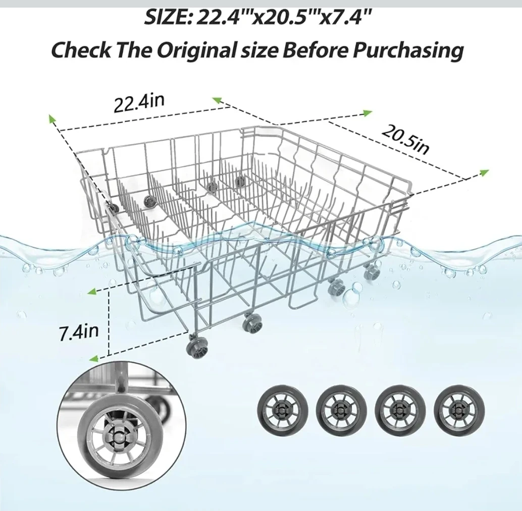 Dishwasher Lower Rack with Wheels DD82-01384A - photo 2