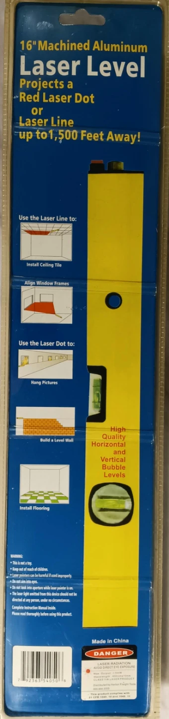 16" Aluminum Laser Level (Brand New) - photo 2