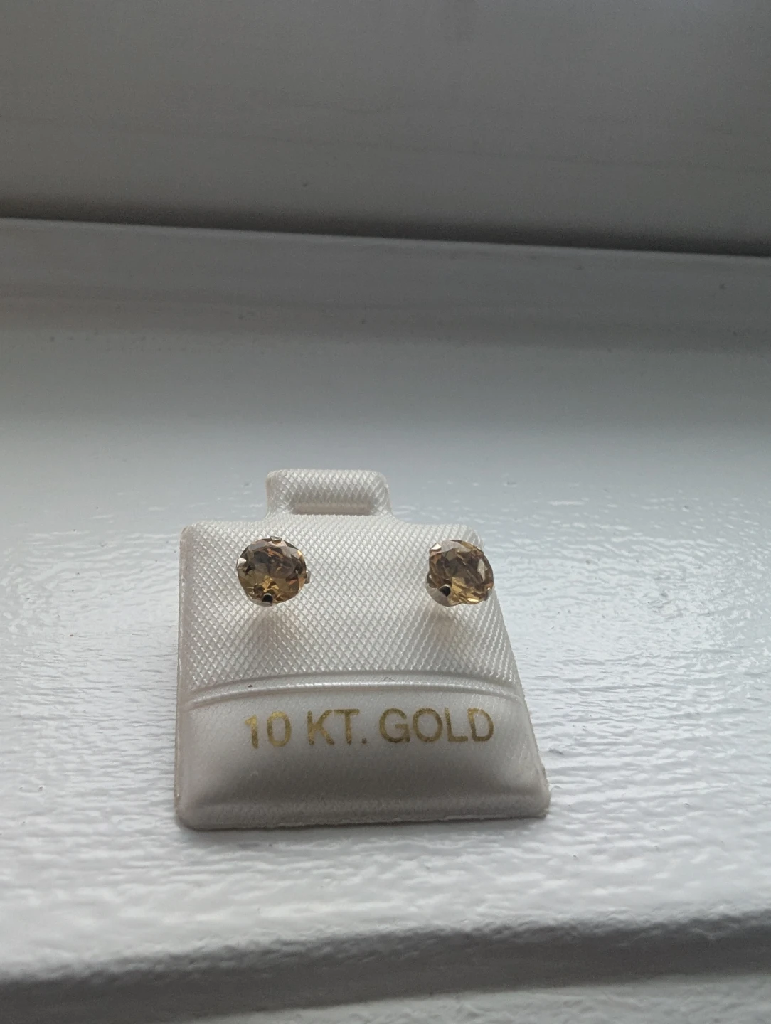 Brand New 10K Yellow Gold Citrine Earrings For Sale - photo 2