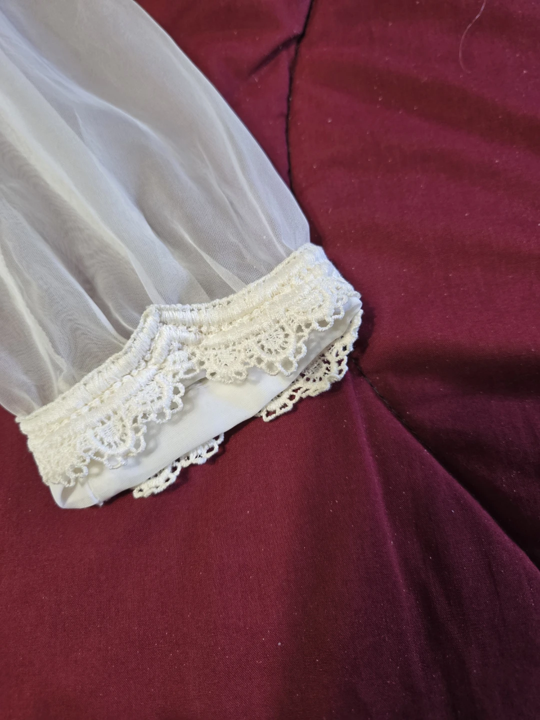 White Formal First Communion Dress with Lace Trim - photo 3