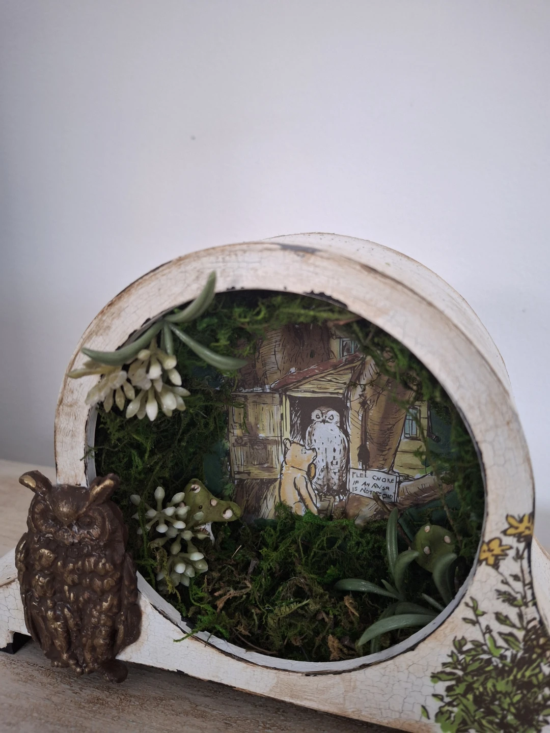 Winnie the Pooh & Owl Diorama Shelf Decor - photo 2