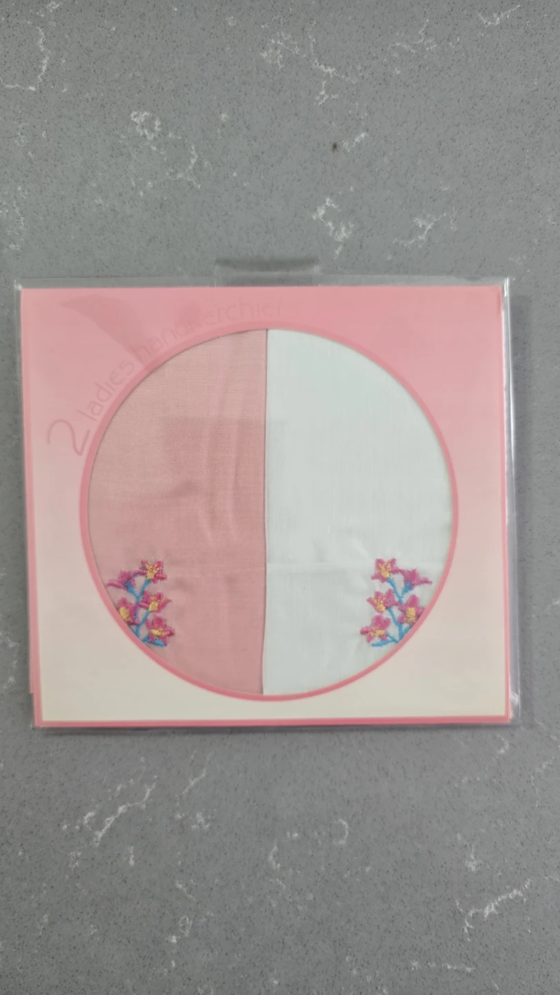 2 Ladies Handkerchiefs - Pink and White - photo 5