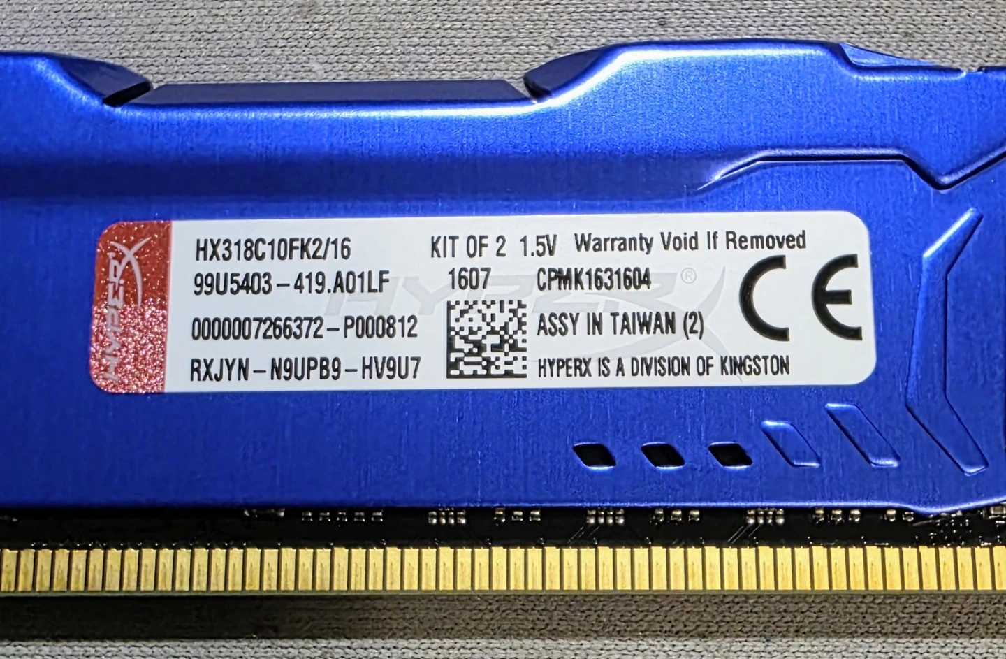 4x8gb Kingston Fury HpyerX ddr3 desk top high performance ram - photo 3