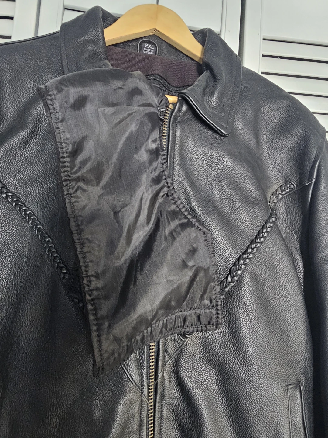 USA Bikers Dream Apparel Leather Motorcycle Jacket 2XL - photo 3