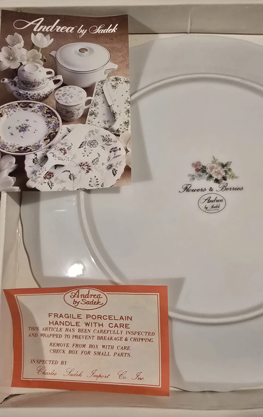 Andrea by Sadek Flowers & Berries Cake Server and Plate Set - photo 3