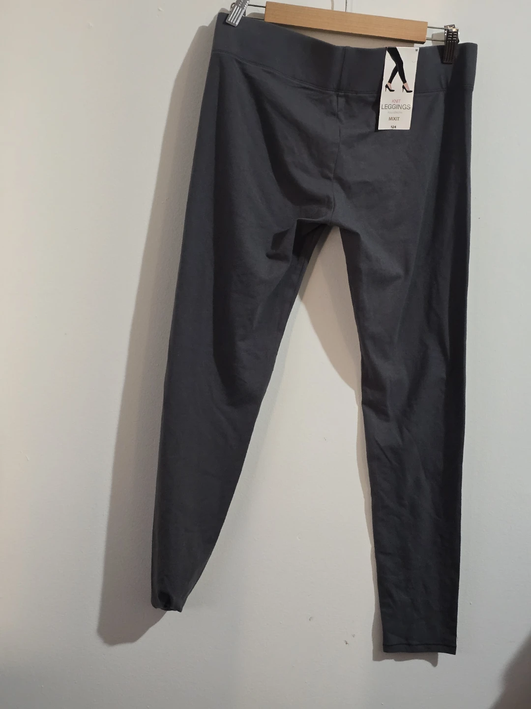 MIXIT Knit Leggings - Charcoal, Size Medium