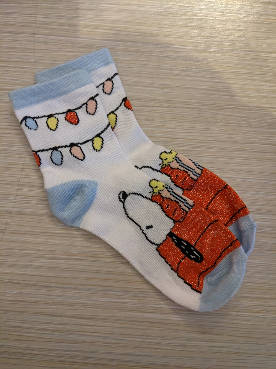 🏆Snoopy Christmas Lights Crew Socks