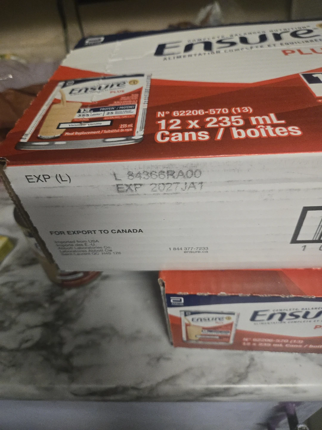 Ensure Plus Vanilla Meal Replacement 12 x 235 mL Cans