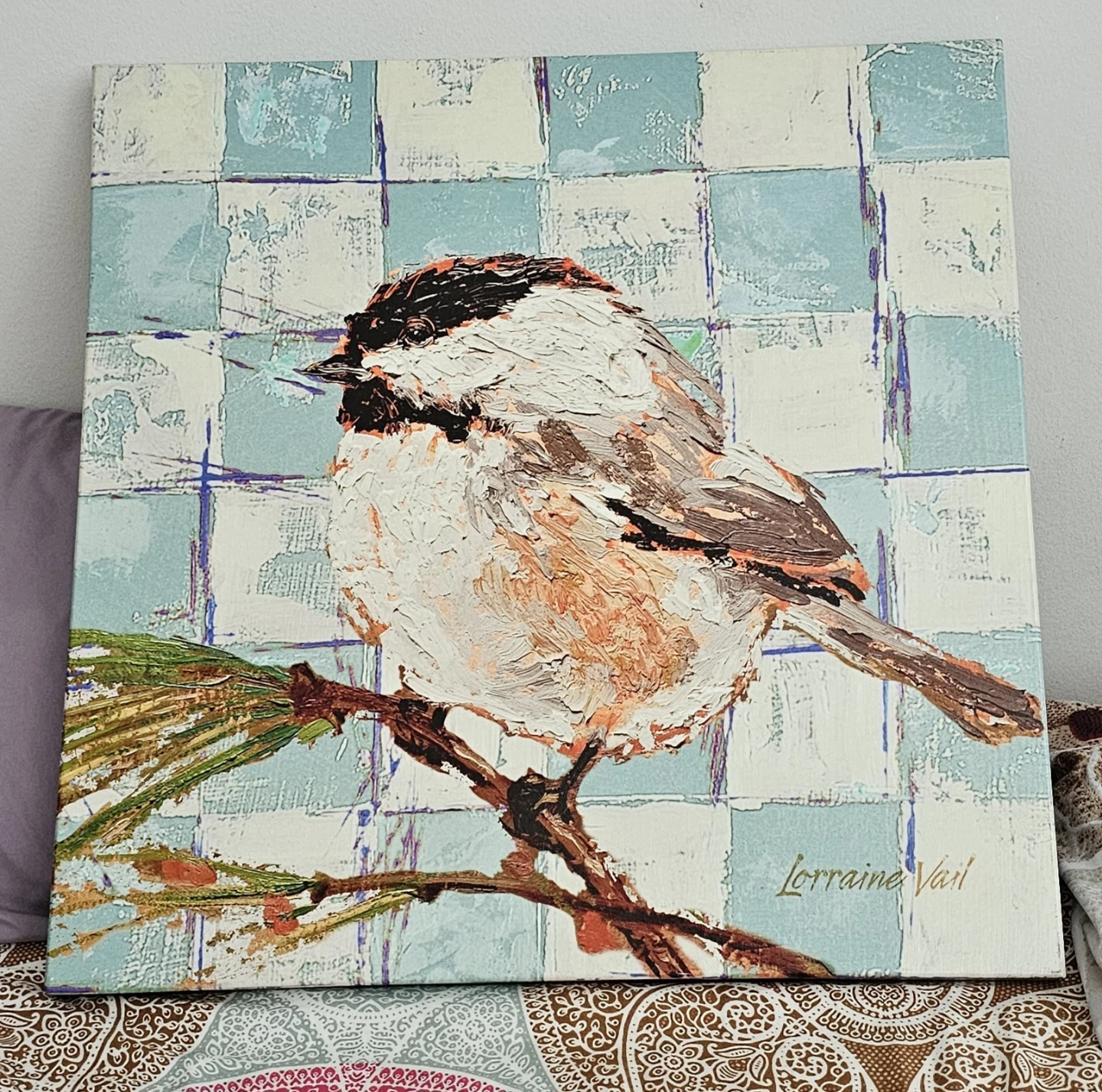 Lorraine Vail Chickadee painting