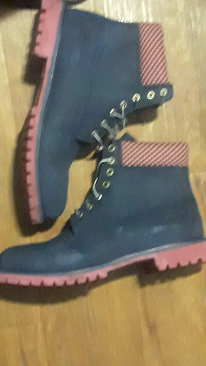 Timberland Men's Boots - Navy/Red Size 13