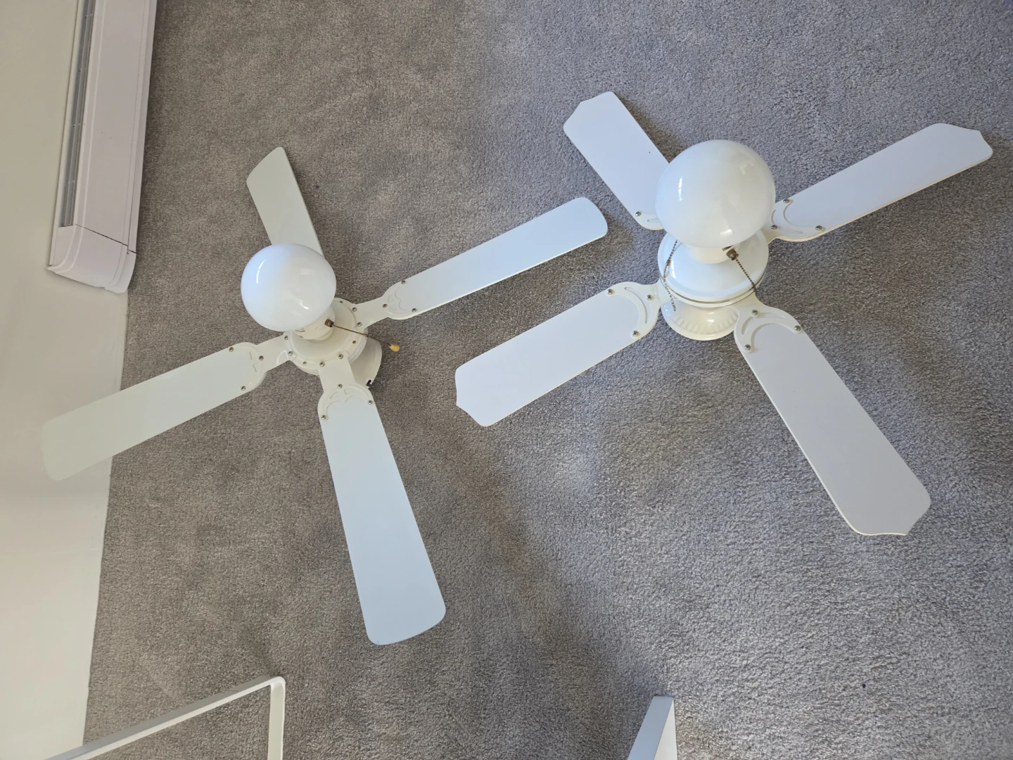 Two White Ceiling Fans with Lights - photo 2