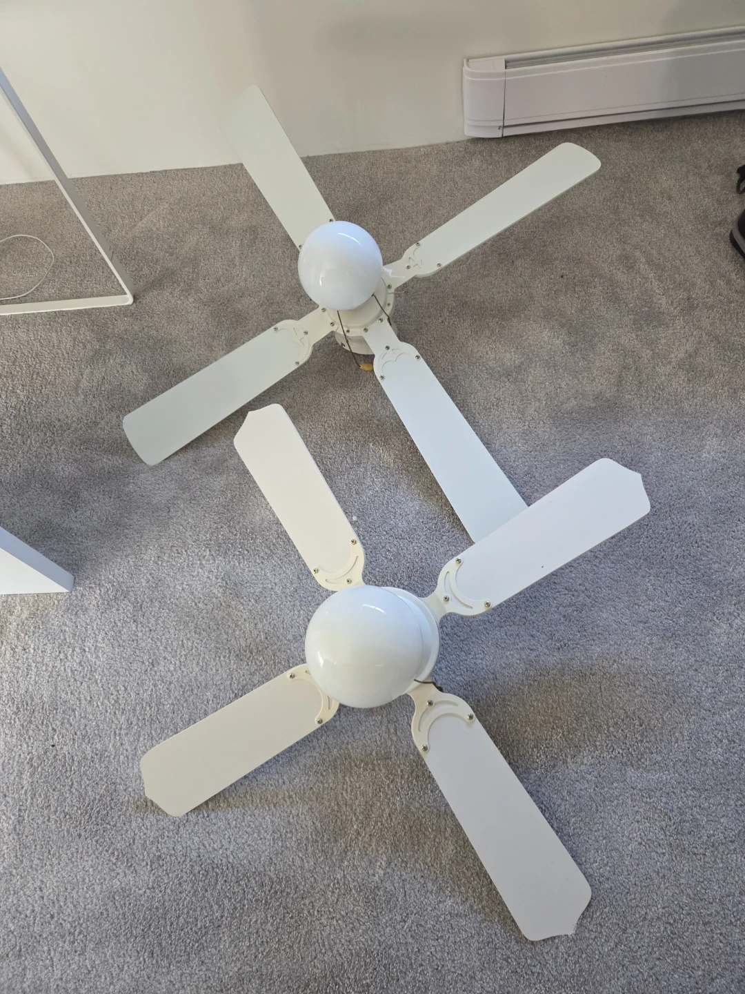 Two White Ceiling Fans with Lights - photo 3