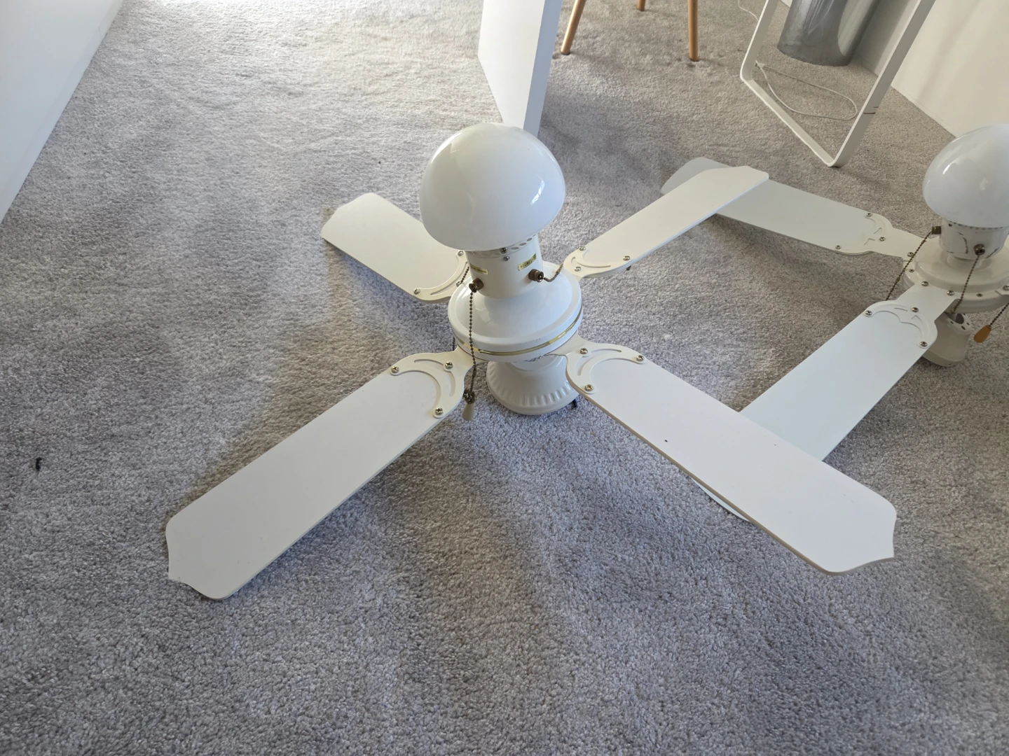 Two White Ceiling Fans with Lights - photo 4