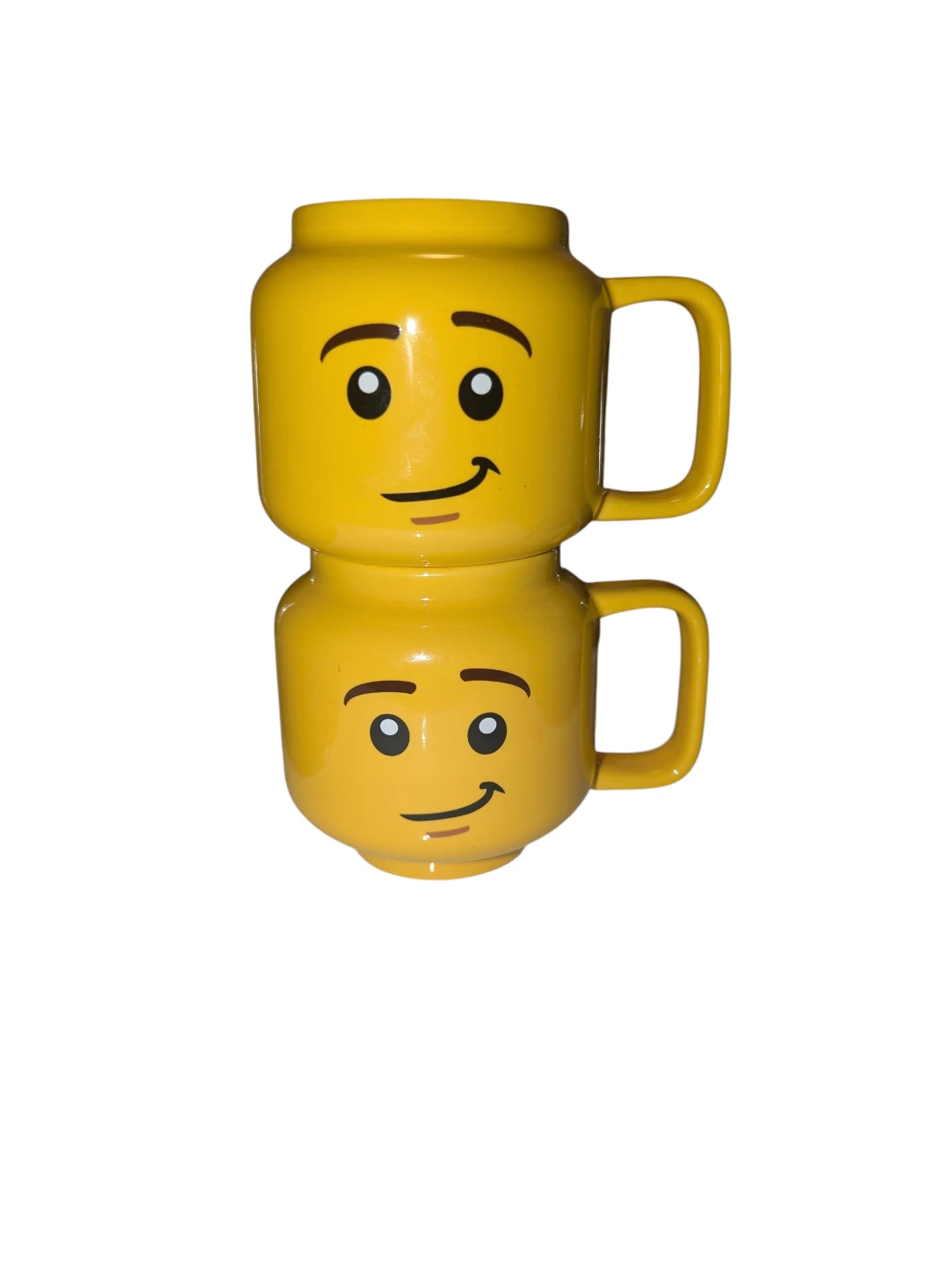 EXC. CONDITION 2 LEGO Minifigure Ceramic Mugs $30/pair