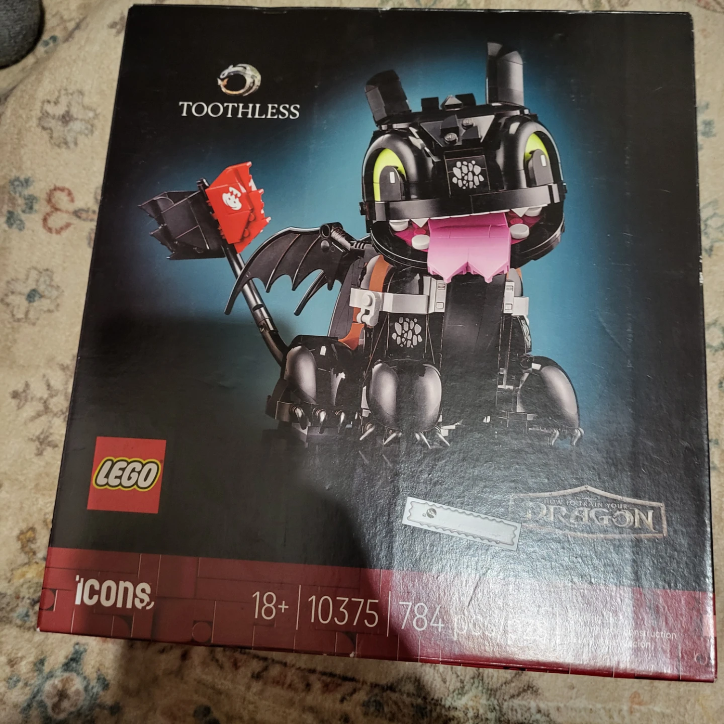 LEGO Icons Toothless Dragon Building Set 10375