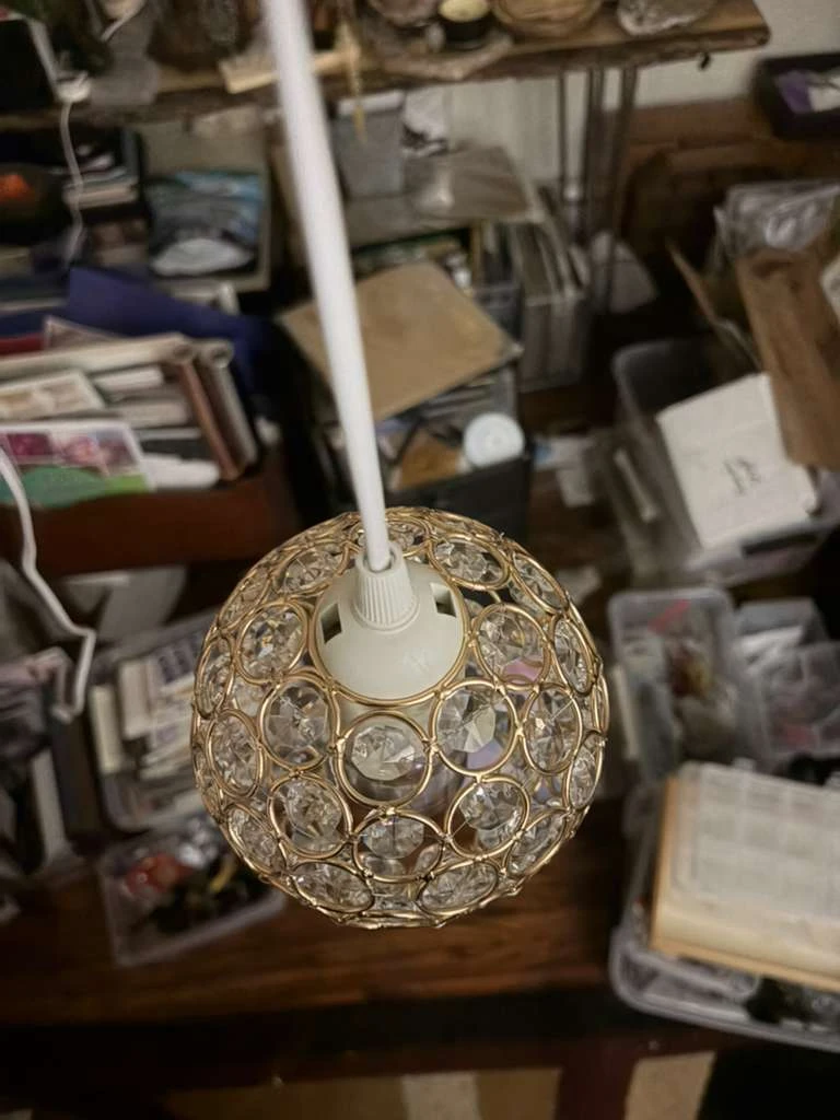 Crystal Ball Pendant Light Fixture - Gold Finish - photo 5