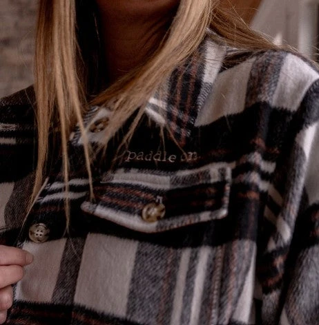EEUC Canoe & Lake The Lake Jacket - Black White Rust Plaid - photo 4