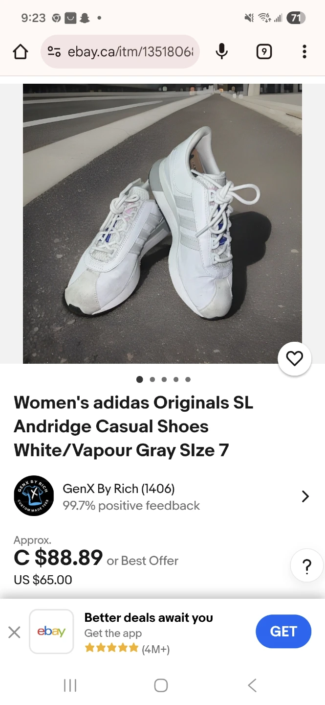 Womens Adidas Andridge SL Sneakers - photo 4