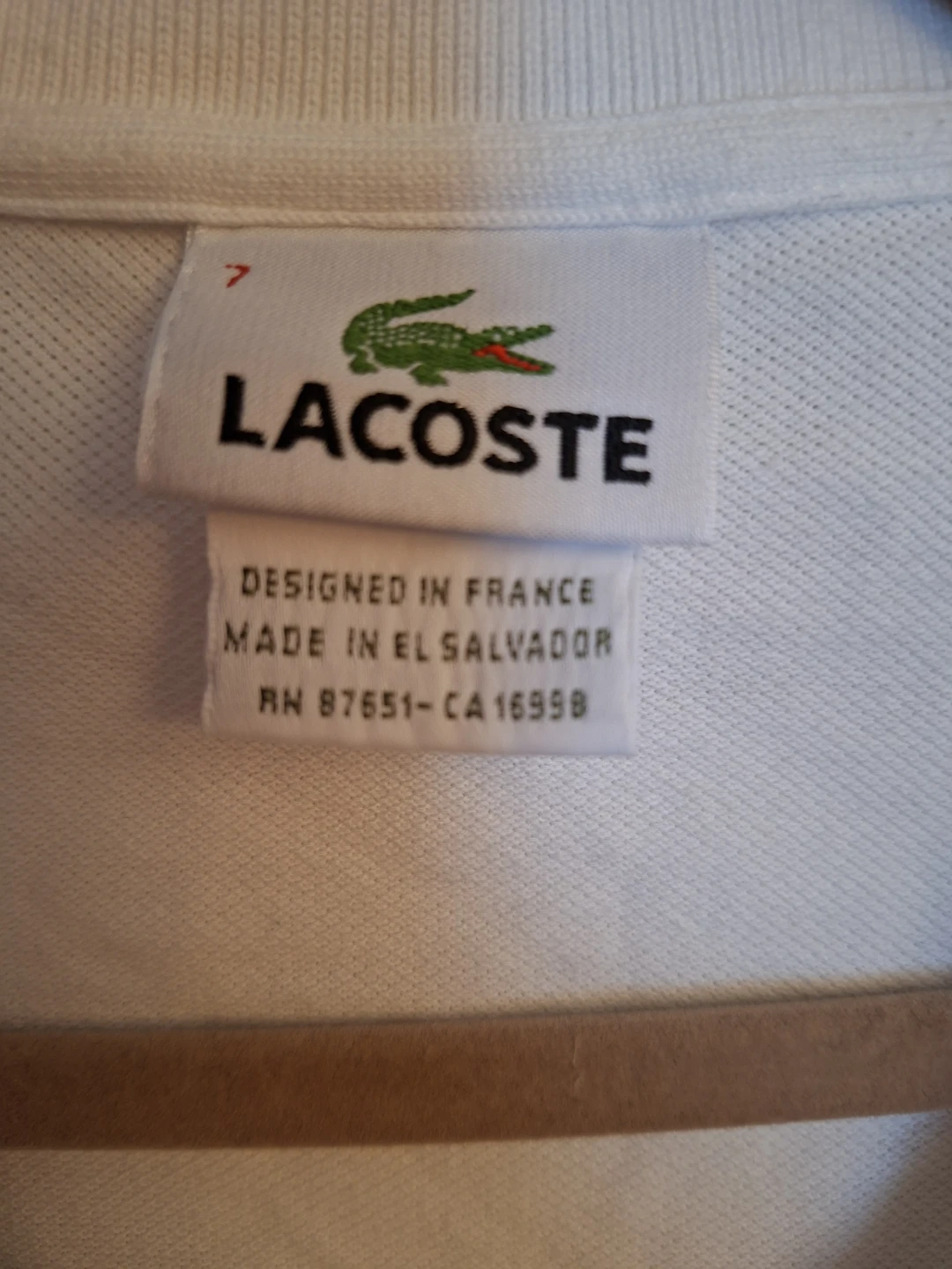 White Lacoste Polo Shirt mens - photo 4