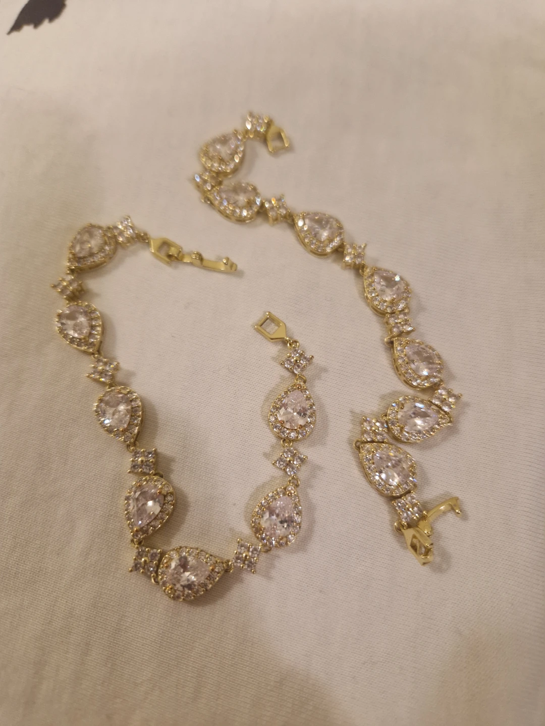 Gold Tone Cubic Zirconia Tennis Bracelet 35 each