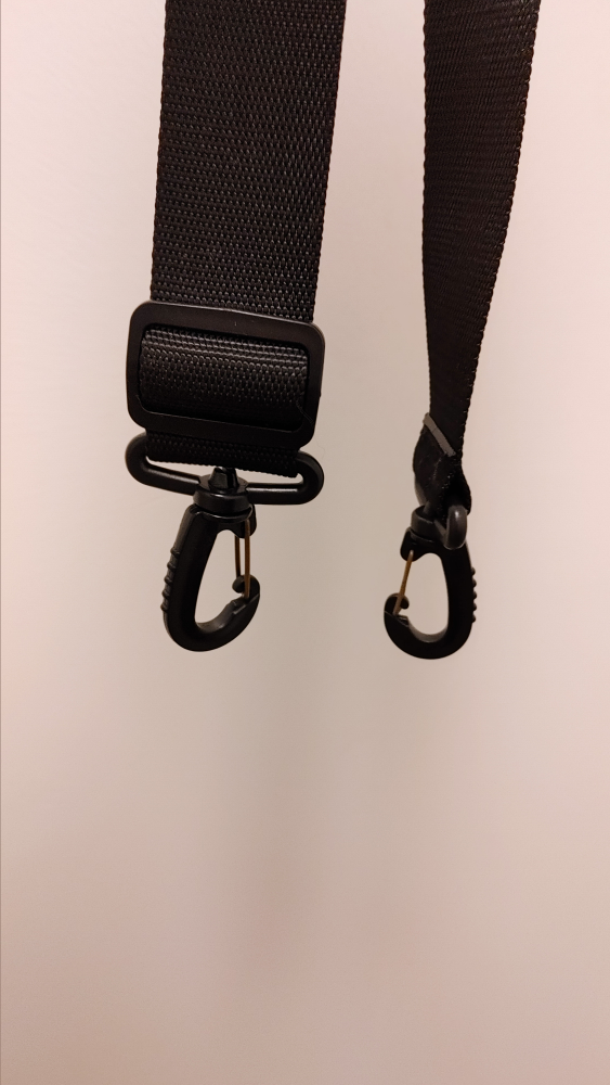 Black Strap with Carabiner Clips
