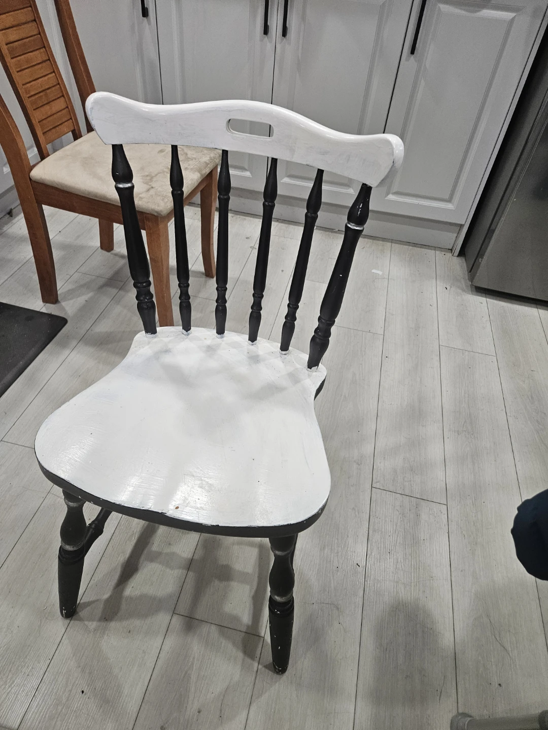 Windsor Style Dining Chair - White and Black