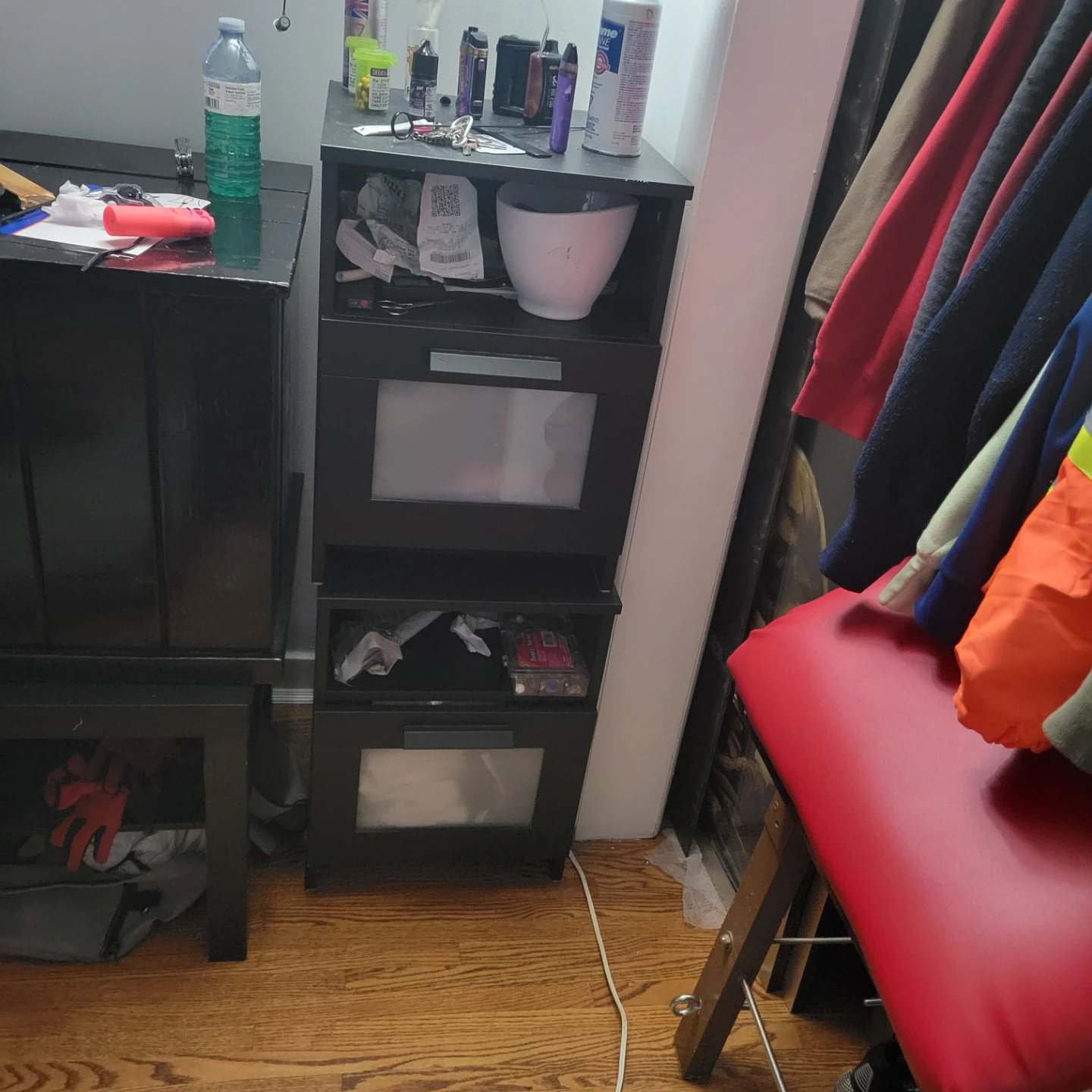 Black Media Console with Storage - photo 2