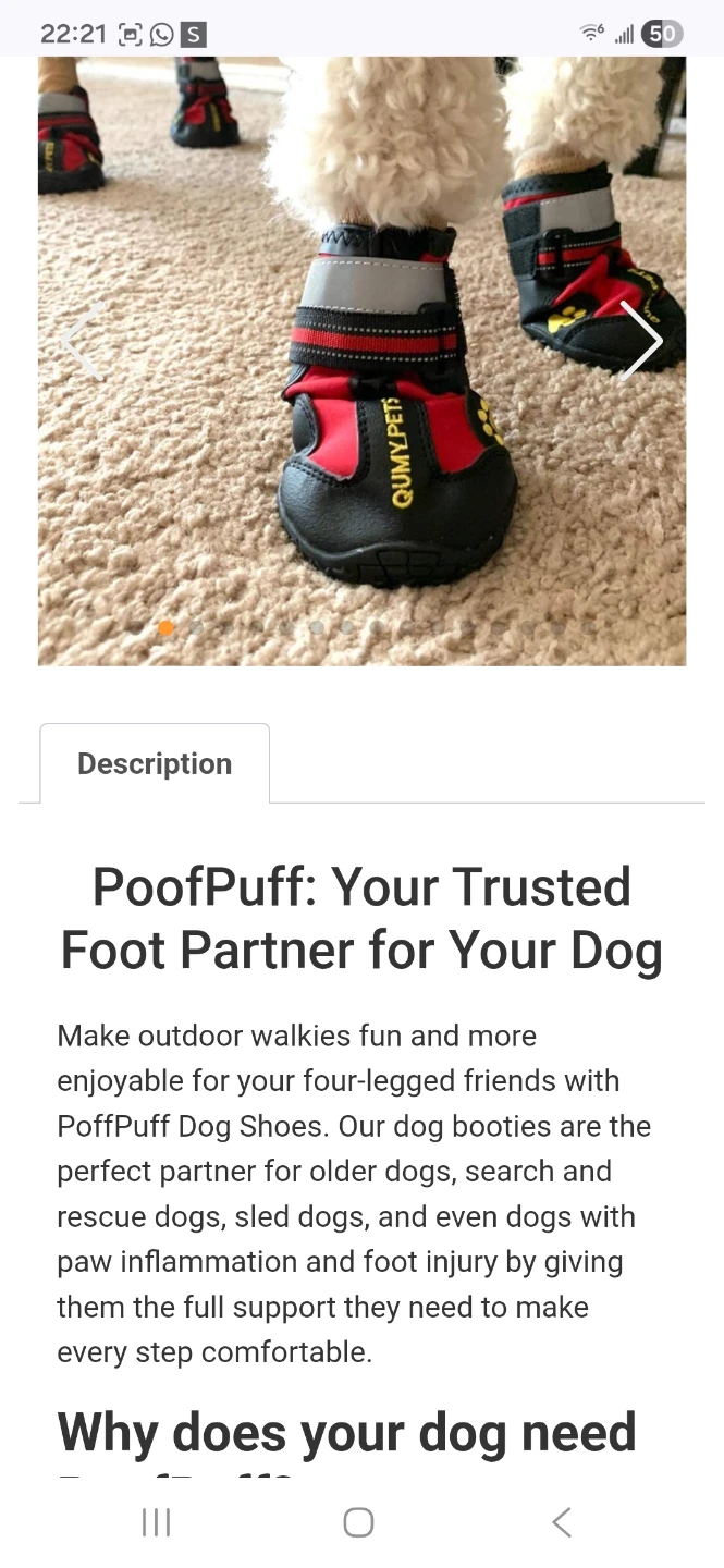 QUMYPETS Dog Boots Size 4 - Set of 4 - photo 3