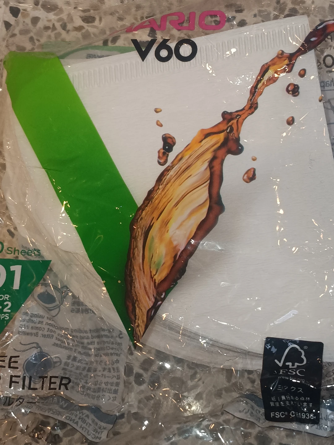 Hario V60 Coffee Filters - Size 01 - 100 Sheets