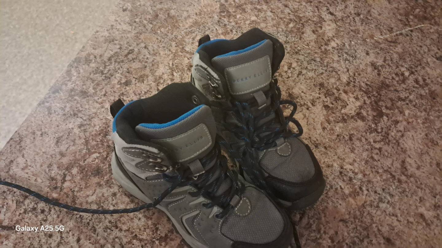 Perry Ellis Gray and Blue Hiking Boots