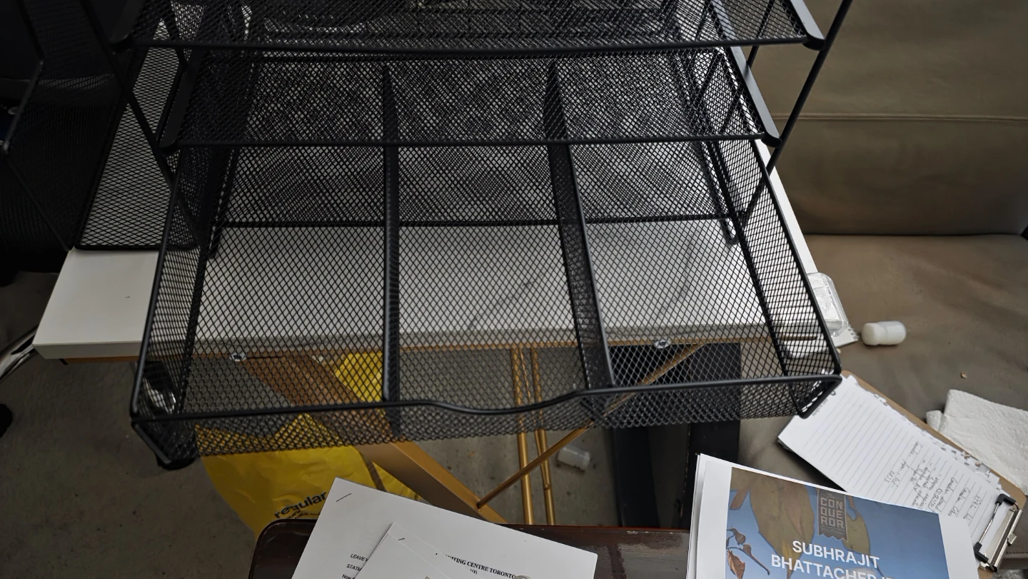 Black Mesh Desk Organizer with 4 Tiers - photo 4