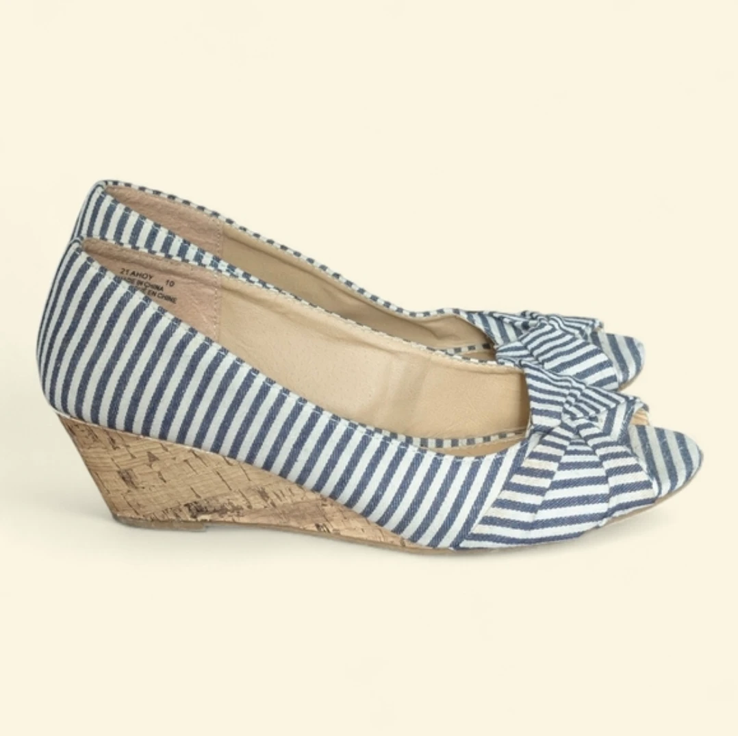 George Women's Striped Wedge Shoes