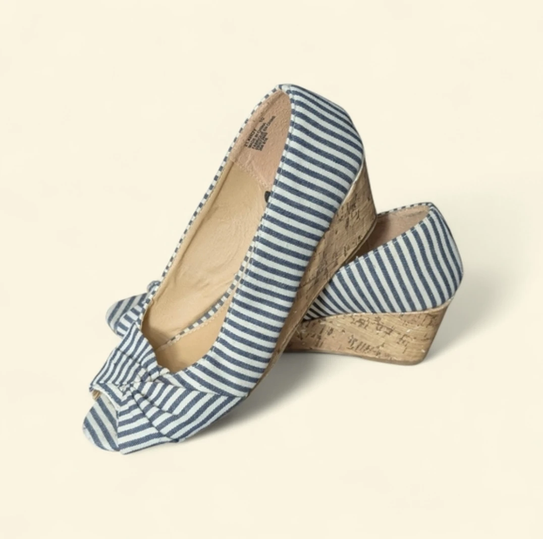 George Women's Striped Wedge Shoes - photo 3