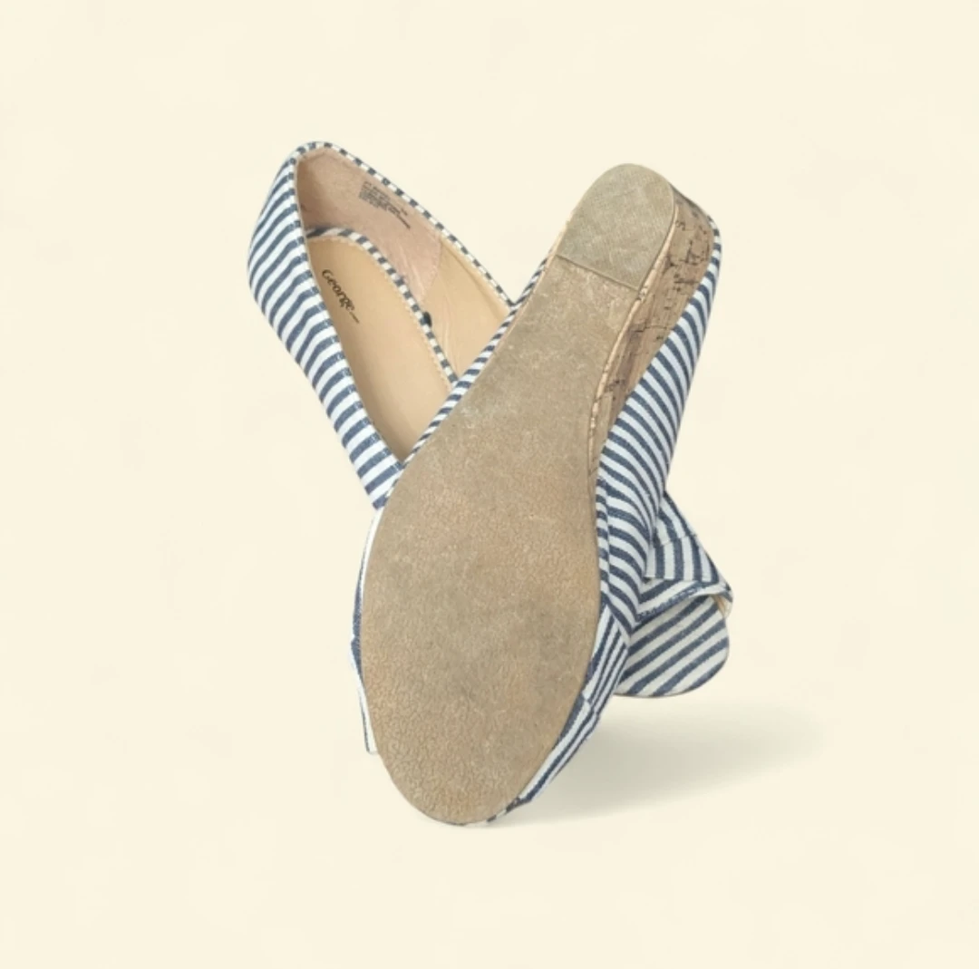 George Women's Striped Wedge Shoes - photo 5