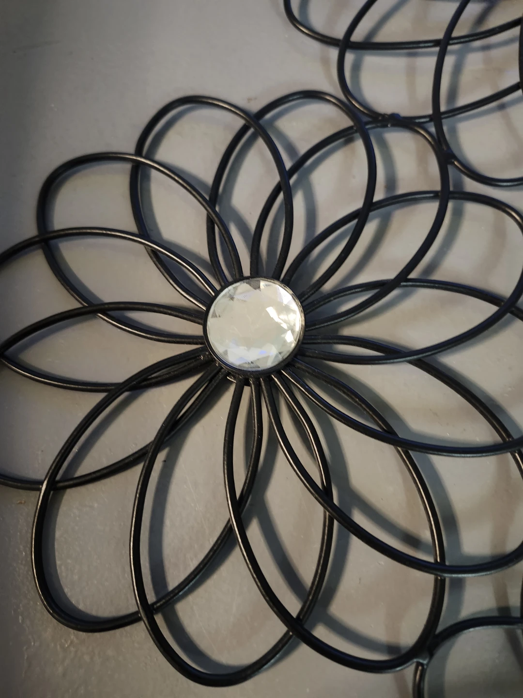 Black Metal Flower Wall Art (1) Piece - photo 3