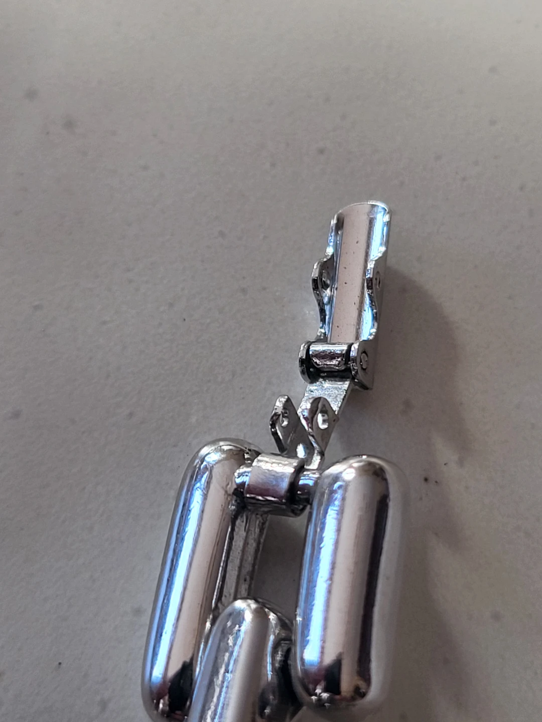 Silver Tone Link Necklace - photo 5