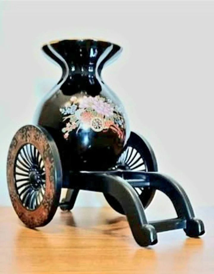 New Floral Porcelain Vase with Cart