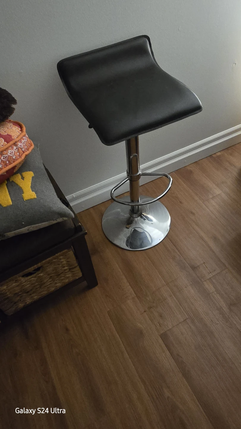 Adjustable Black Bar Stool - photo 3
