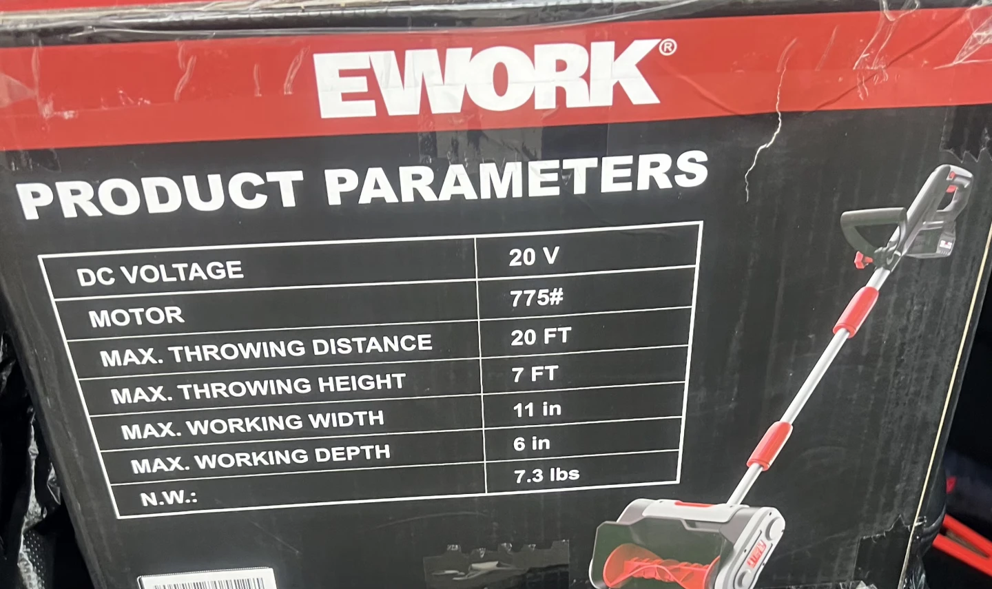 EWORK Cordless Electric Snow Shovel 20V - photo 2