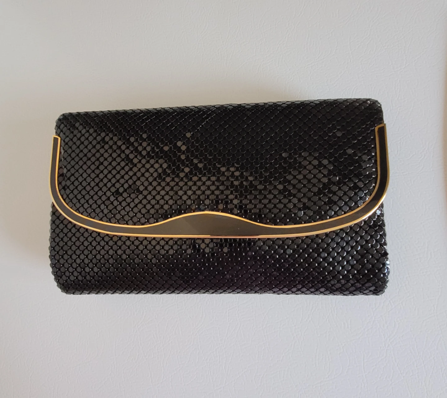 ♥️ Black Mesh Clutch Purse with a Chain🏆