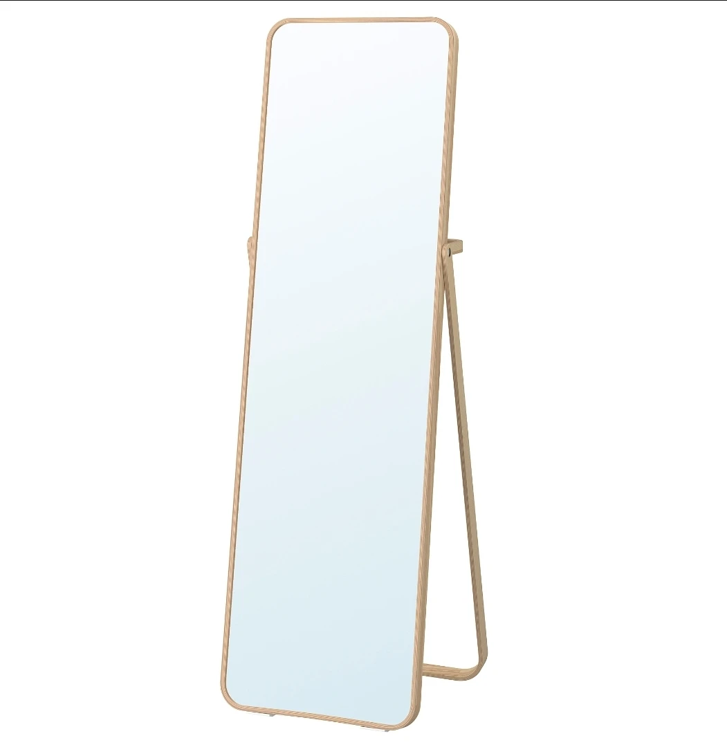 IKEA Full Mirror with Stand and Hooks