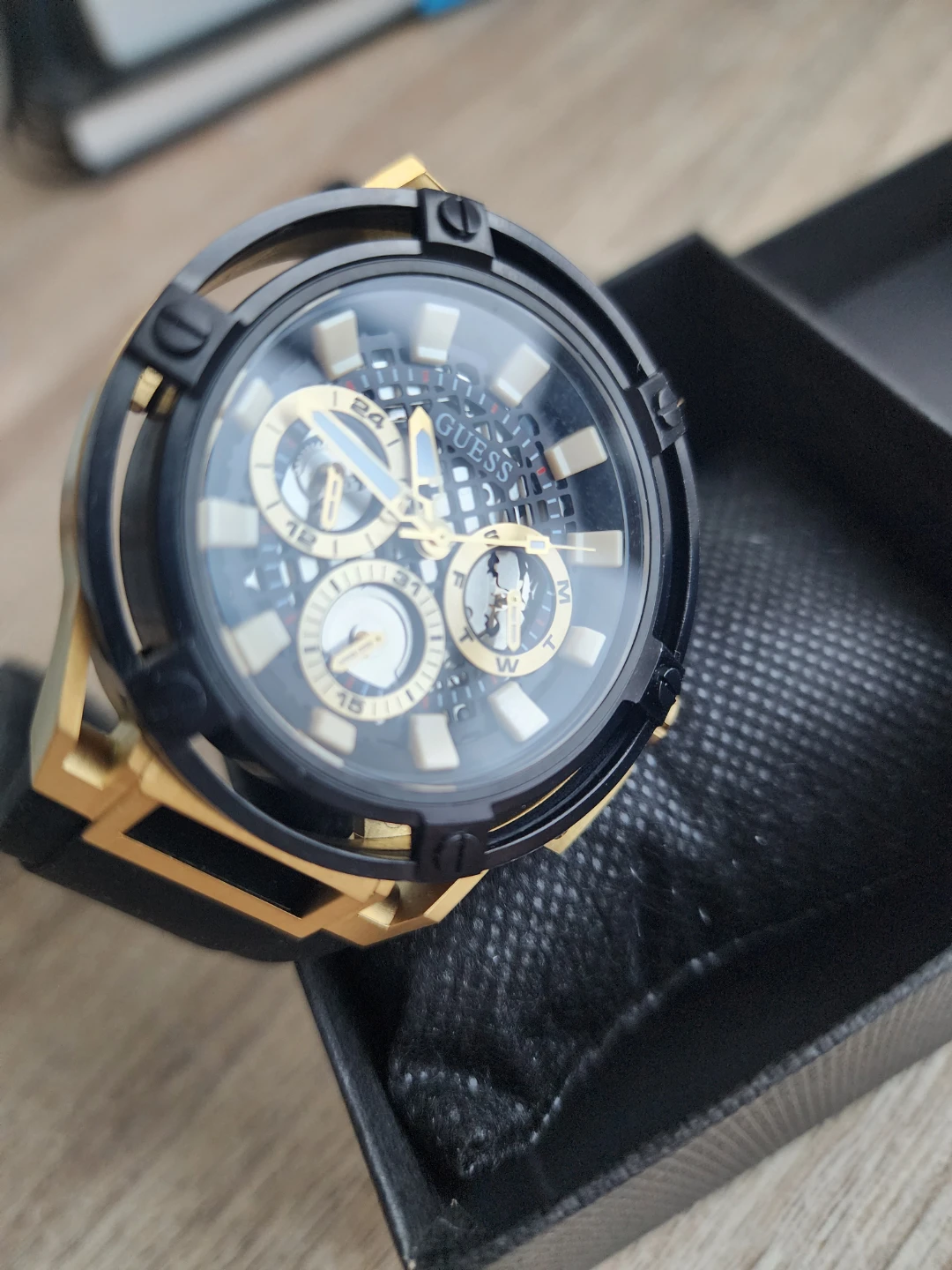Guess Watch - Gold and Black Chronograph - photo 2