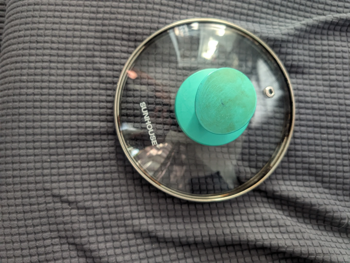 Sunhouse Glass Pot Lid with Turquoise Handle🏆🏆🏆