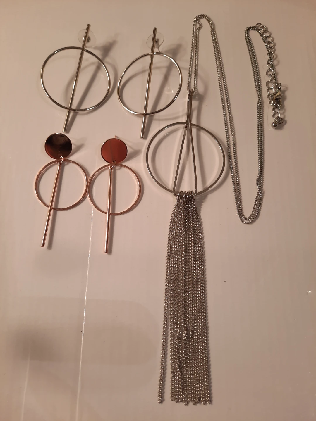 Geometric Earring and Necklace Set - photo 2