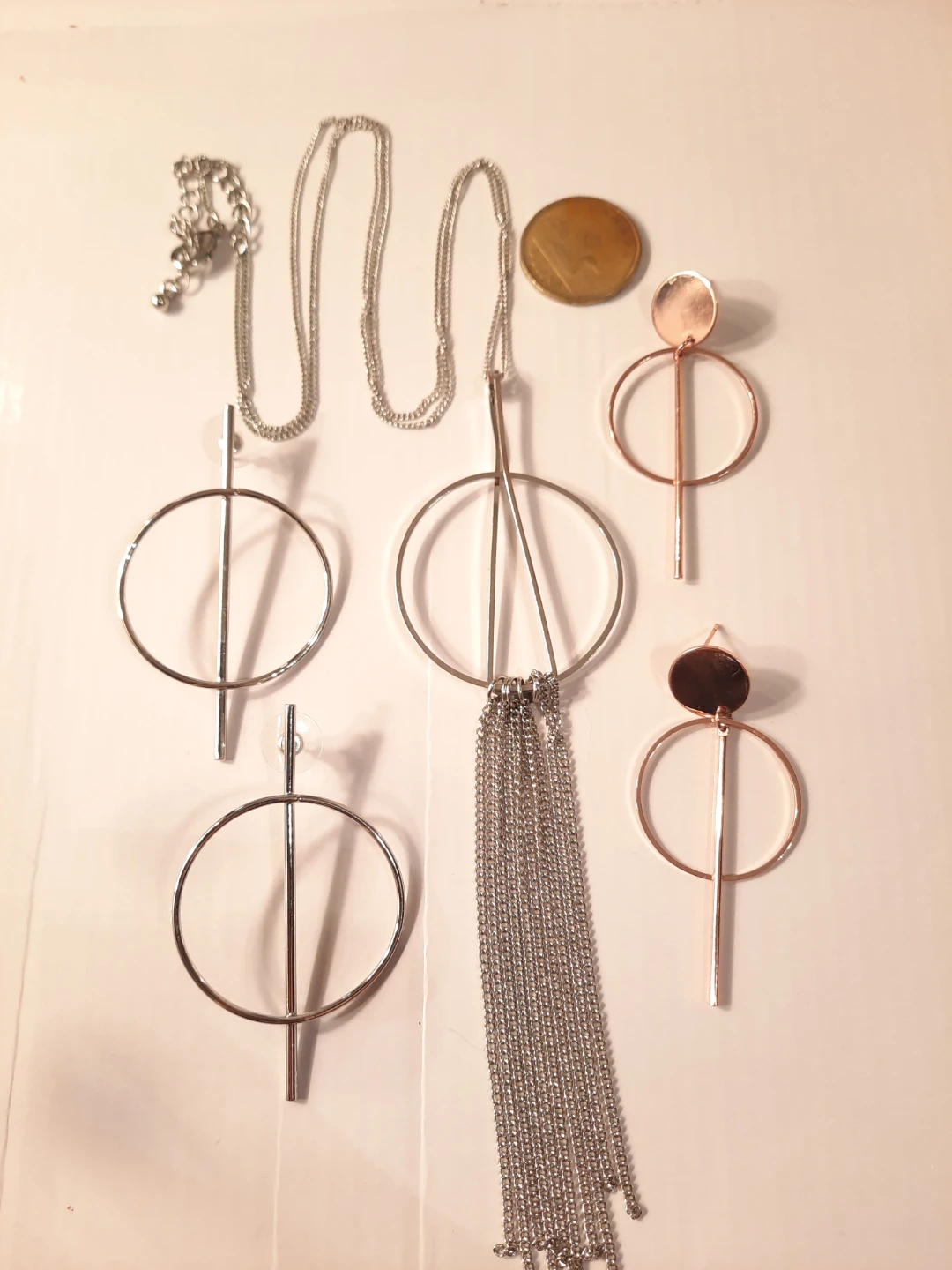 Geometric Earring and Necklace Set - photo 3