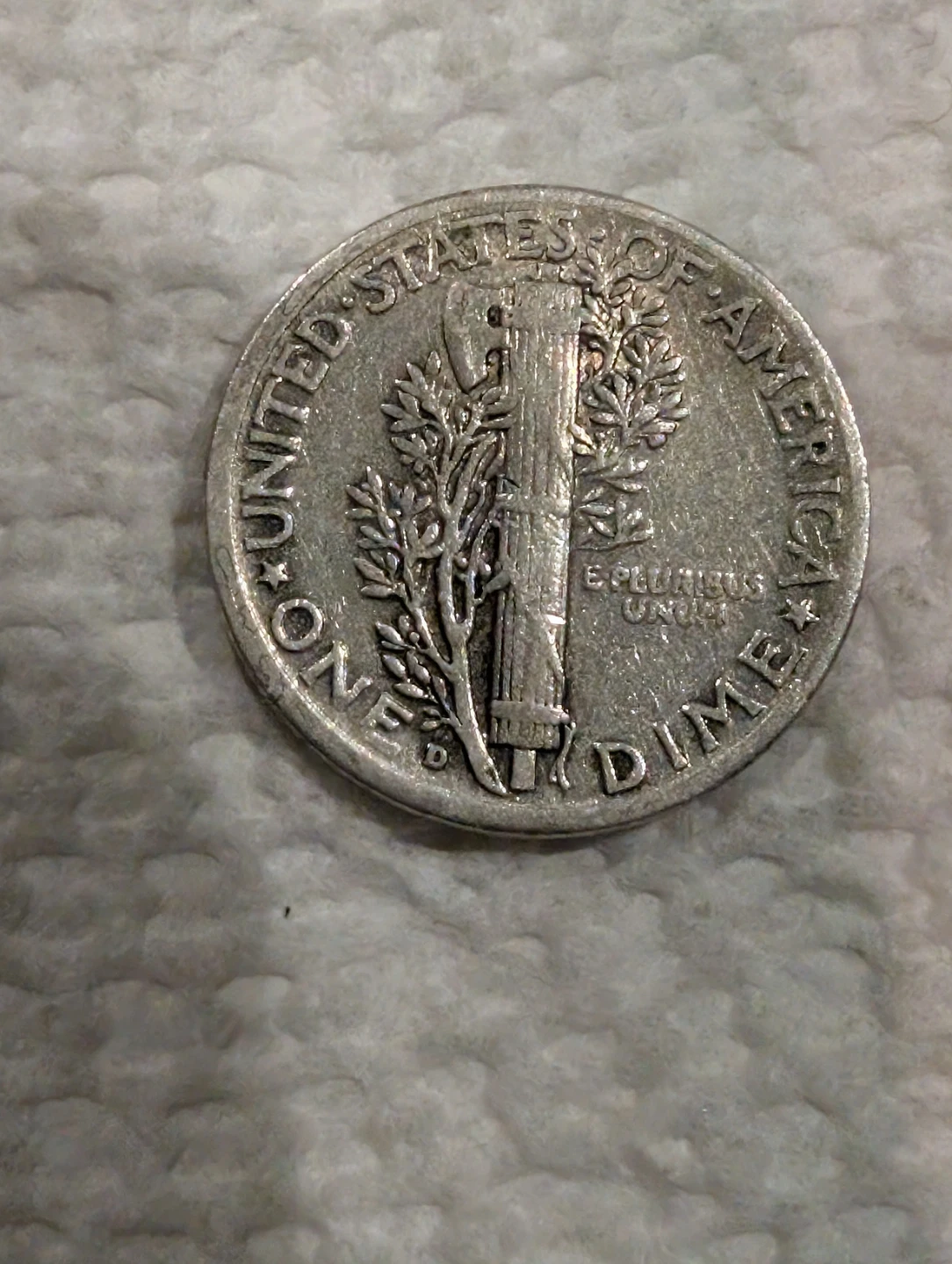 1943 - D Silver Mercury Dime - US 10 Cent Coin - photo 2
