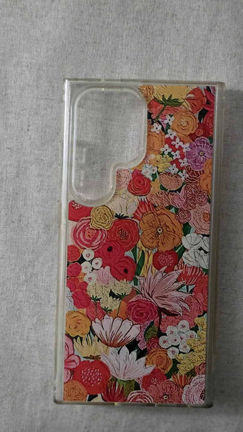 Floral Clear Phone Case with MagSafe samsung s24 ultra - photo 3